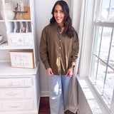 Laid Back Kind Of Style Top - Khaki