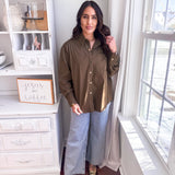 Laid Back Kind Of Style Top - Khaki