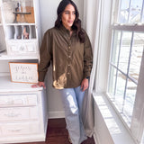 Laid Back Kind Of Style Top - Khaki