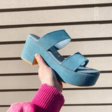 Ocean Avenue Wedge- Denim