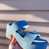 Ocean Avenue Wedge- Denim