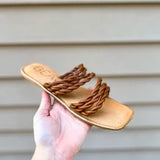 Amalia Tan Braided Sandals