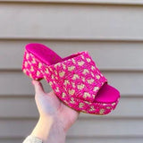 Cruz Hot Pink/Multi Wedge