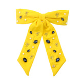 Yellow Savannah Bananas Bow Barrette