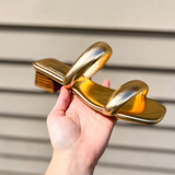 Alistair Dress Slide- Metallic Gold