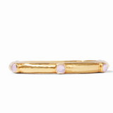 Catalina Hinge Bangle - Gold Iridescent Rose