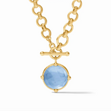 Julie Vos Honeybee Demi Necklace- Iridescent Chalcedony Blue- OS