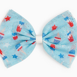 Bomb Pop Tulle Bow Clip