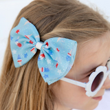 Bomb Pop Tulle Bow Clip