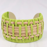 Leander Woven Cuff - Lime Green