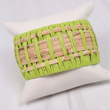 Leander Woven Cuff - Lime Green