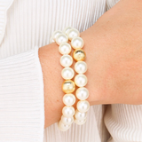 BuDhaGirl White Pearl Mala Beaded Bracelet