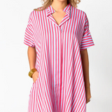 STEVIE SHIRT DRESS - LYCHEE