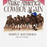 Make America Cowboy Again LS Tee - White