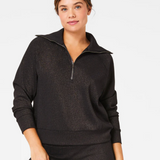 SPANX | Airessentials Shine Half Zip - Gunmetal