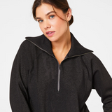 SPANX | Airessentials Shine Half Zip - Gunmetal