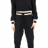 Emily McCarthy | Downtown Jogger - Black Knit Cheetah