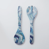 Kim Hovell | Flowing Shells Melamine Salad Utensils - Final Sale