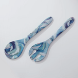 Kim Hovell | Flowing Shells Melamine Salad Utensils - Final Sale