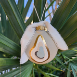 Hand Painted Golden Oyster Ornament - Final Sale