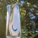 Hand Painted Oyster Champagne Glass - Beach Sunset