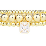 BuDhaGirl Melinda Beaded Bracelet Set - Gold