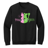 Pink Goes Good With Green Sweatshirt - Black