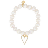 BuDhaGirl | Capiz Heart Bracelet - White