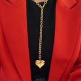 Wrap Around Heart Necklace- Gold