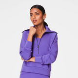 SPANX | AirEssentials Half Zip Pullover - Vibrant Lilac