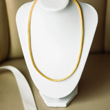 Tatum James | Square Bead Necklace - Gold