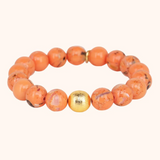 BuDhaGirl | Marble Beaded Bracelet - Peach