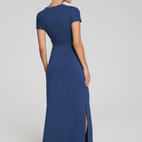 SPANX | Airessentials Tie Waist Maxi Dress - Faded Indigo