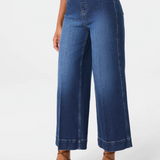 SPANX | Pull-On Crop Wide Leg - Authentic Blue