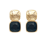 Simple Stone Earring - Black