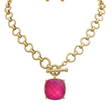 Fuschia Great Feeling Necklace - Final Sale