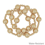 14MM/5MM Beaded Stretch Bracelet Set of 3 - Final Sale