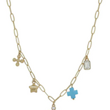 Water Resistant Gold Chain Charm Necklace - Final Sale