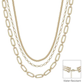 Multi Way Gold Beaded + Gold Chain Necklace - Final Sale