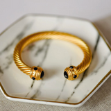 Tatum James | Tiffani Stone Cuff - Black