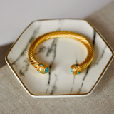 Tatum James | Tiffani Stone Cuff - Natural Turquoise