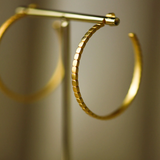 Tatum James | Square Bead Hoop - Gold