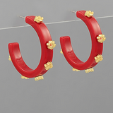 Red Down In Georgia Hoop - Final Sale