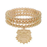 Gold Dawgs On Top Beaded Bracelet Set - Final Sale