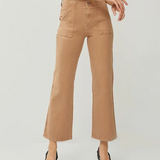 Rhonda HR Crop Wide Leg Pant - Cocoa