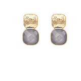 Grey Simply Stone Earring - Final Sale