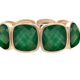 Dark Green Stone Statement Bracelet - Final Sale