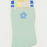 Simply | (8 STYLES) Embroidered Crew Socks - Final Sale