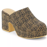 Jayde Muled Wedge - Tan Leopard