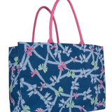 Simply | Navy Ribbon Tote - Final Sale